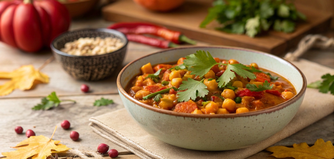 Wegetariańskie curry z ciecierzycą