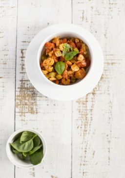 Krewetki w pomidorach