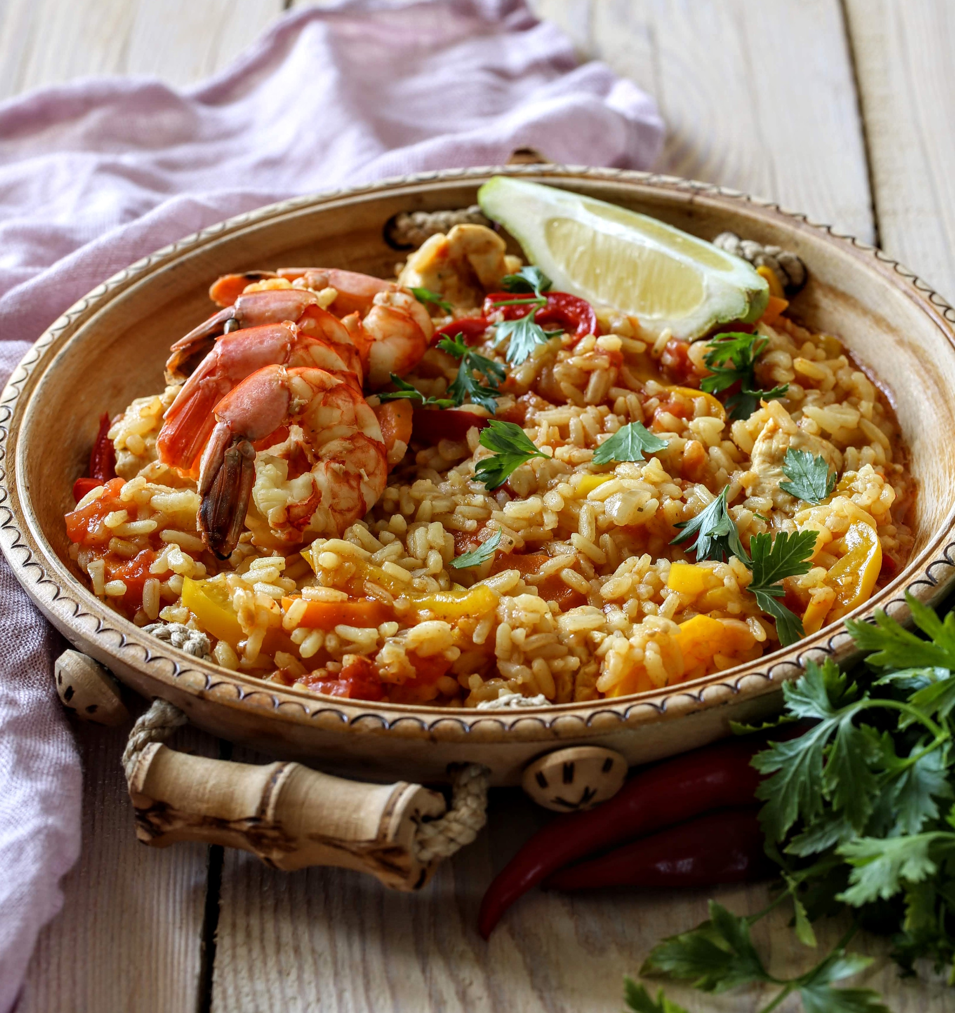 Jambalaya z kurczakiem i krewetkami