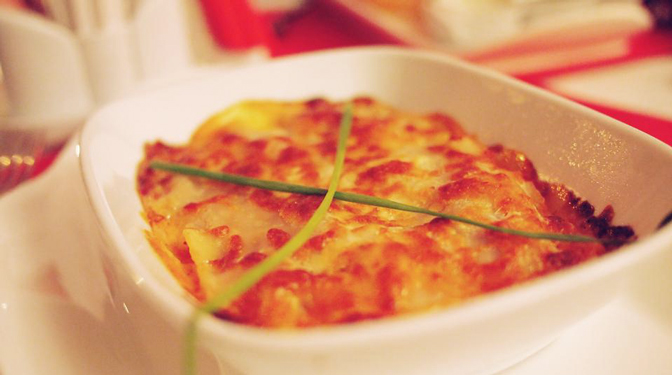Potrawka z łososia i parmezanu