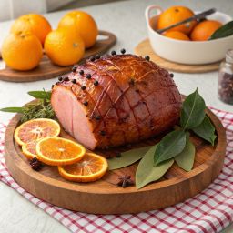 Świąteczna szynka w miodzie i pomarańczach